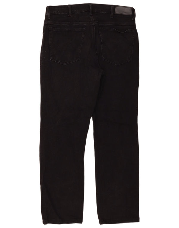 Blugi drepti pentru bărbați Wrangler W34 L29 bumbac negru