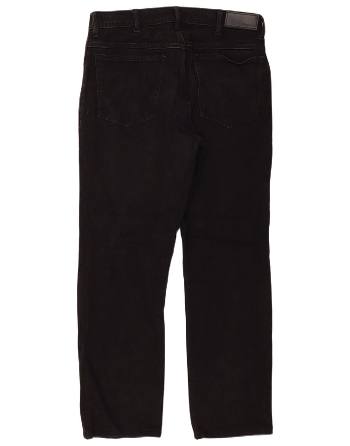 Blugi drepti pentru bărbați Wrangler W34 L29 bumbac negru
