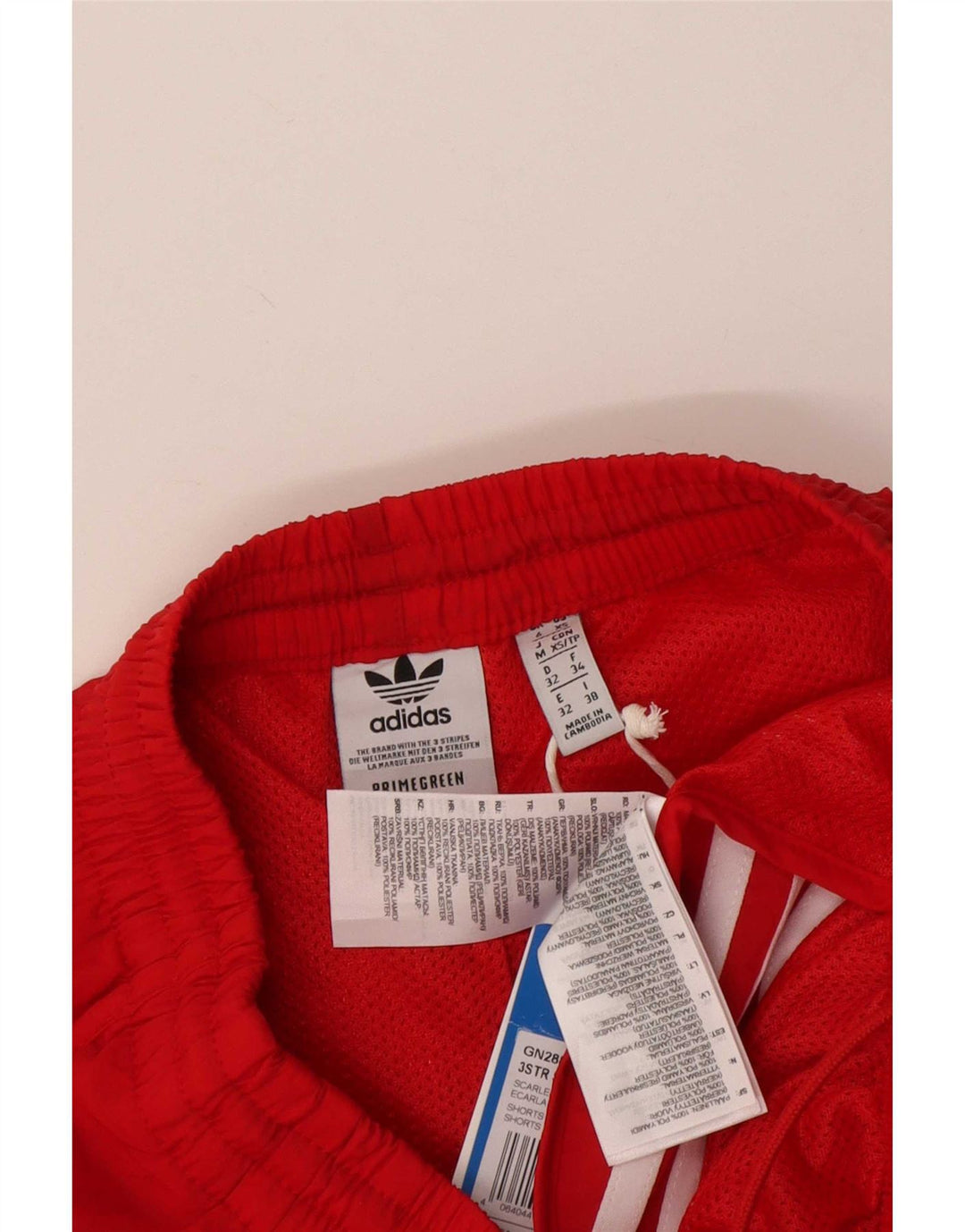 Pantaloni scurți sport adidas pentru femei UK 6 XS poliester roșu
