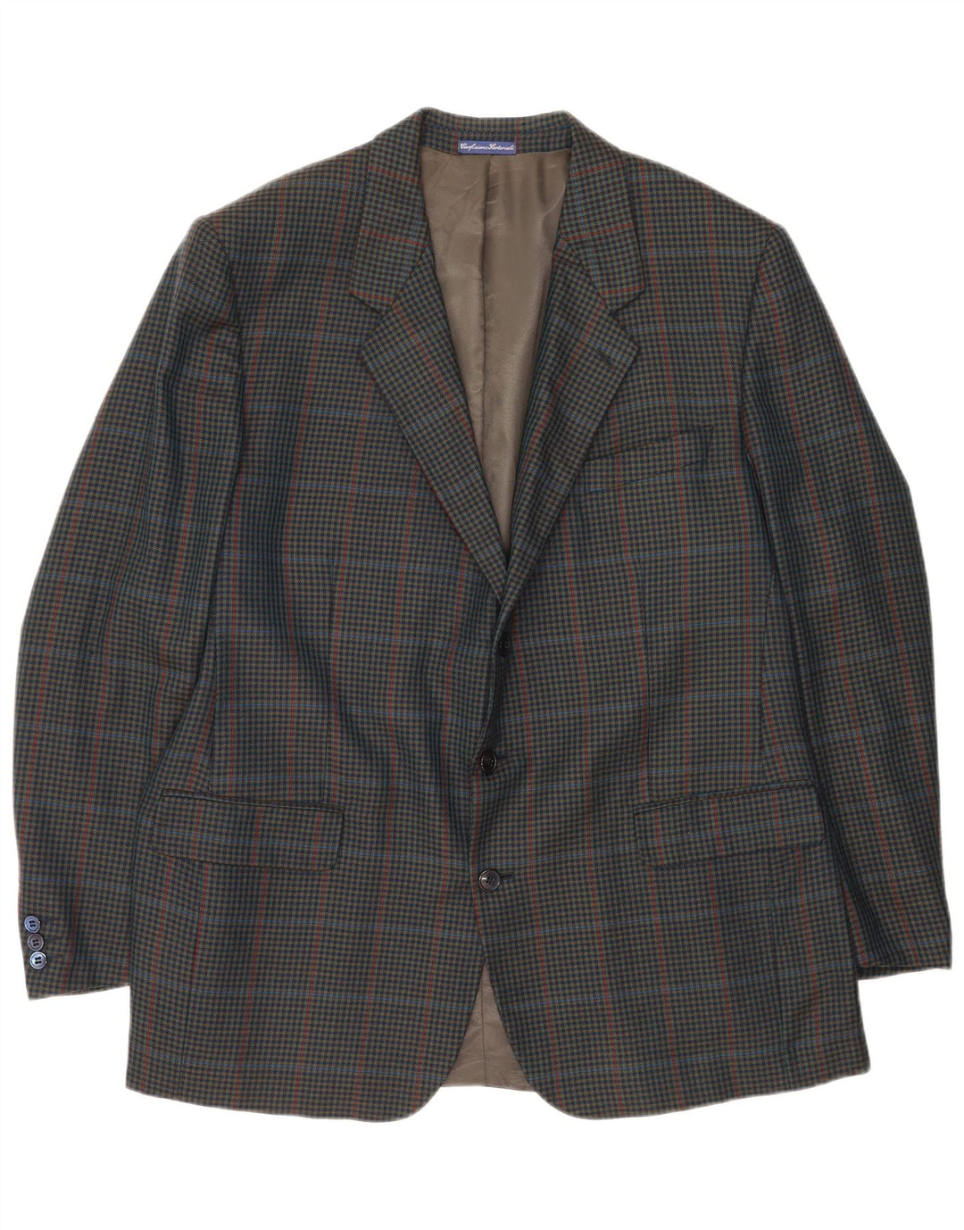 Sacou blazer pentru bărbați Ermenegildo Zegna, cu 3 nasturi, UK 40, mare, bleumarin, caroserie