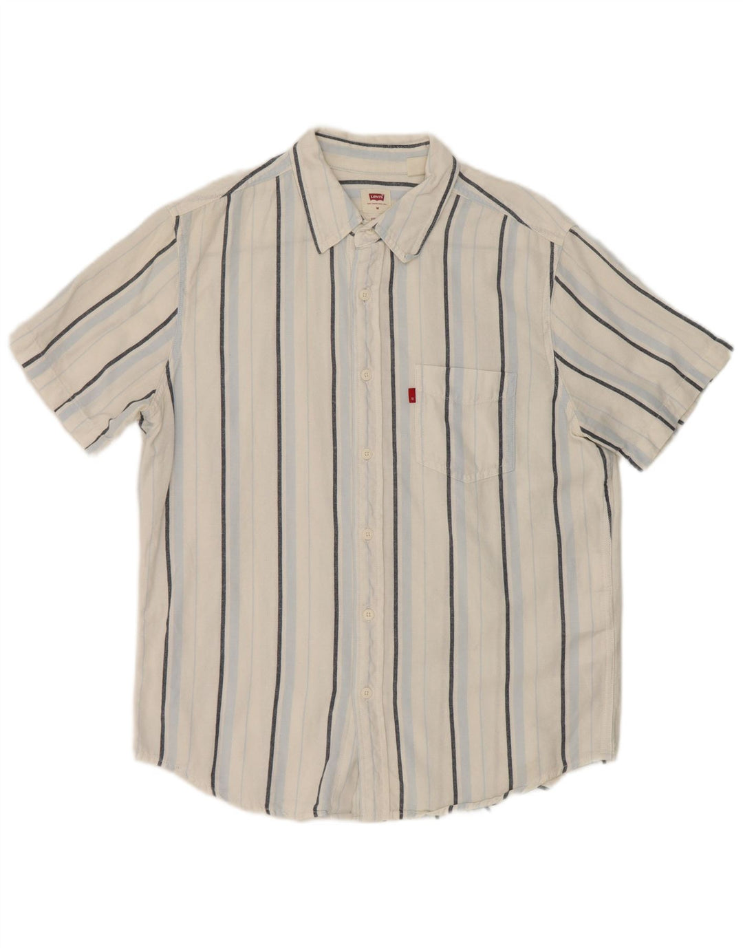 Cămașă Levi's, cu mânecă scurtă, standard, din bumbac cu dungi albe