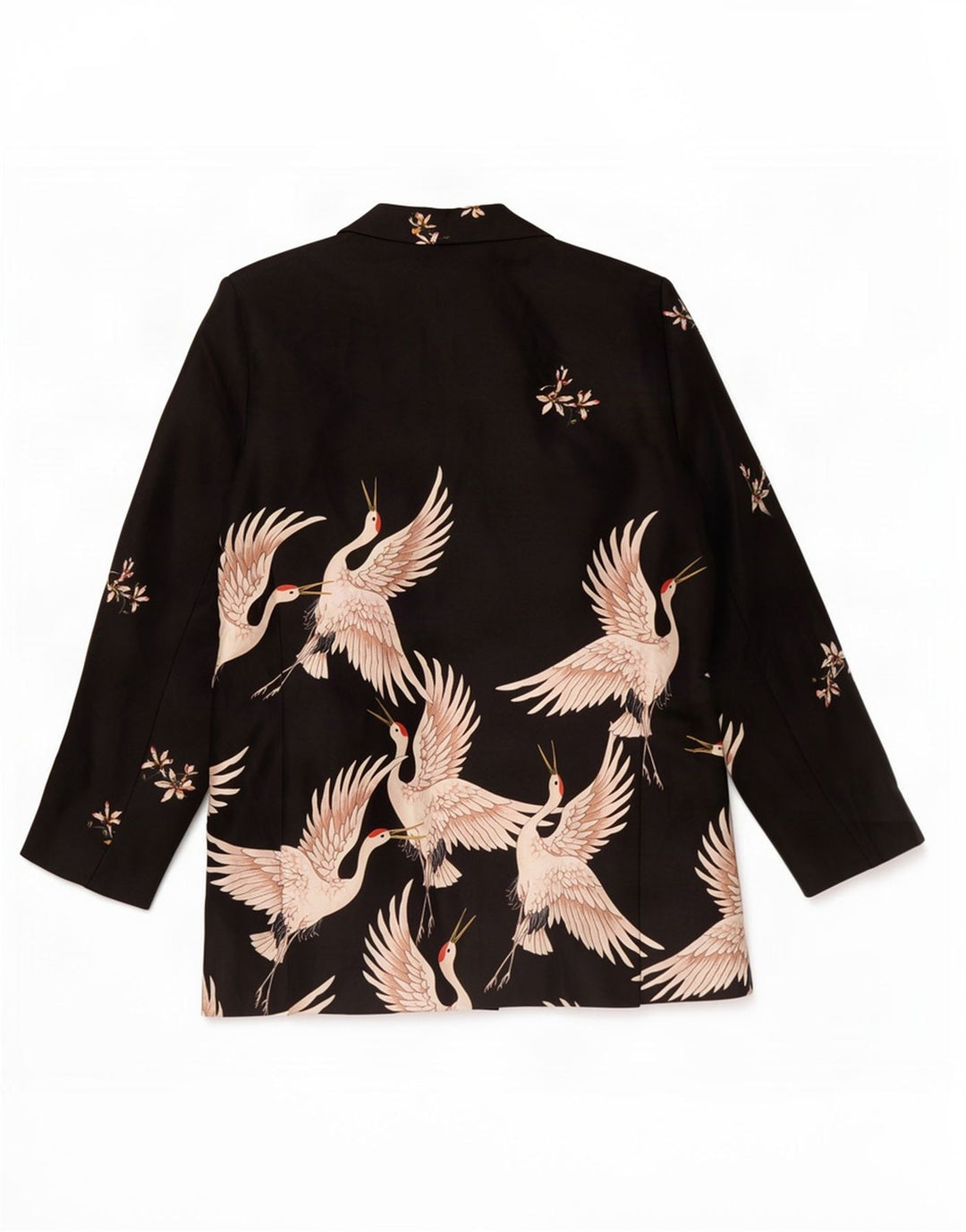 Top cardigan cu model abstract pentru femei Zara UK 14 Poliester mediu negru