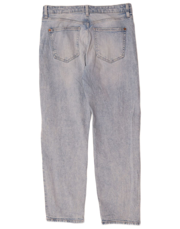Blugi slim pentru femei de la Marks & Spencer Boyfriend UK 12 Medium L32 L28 Albastru