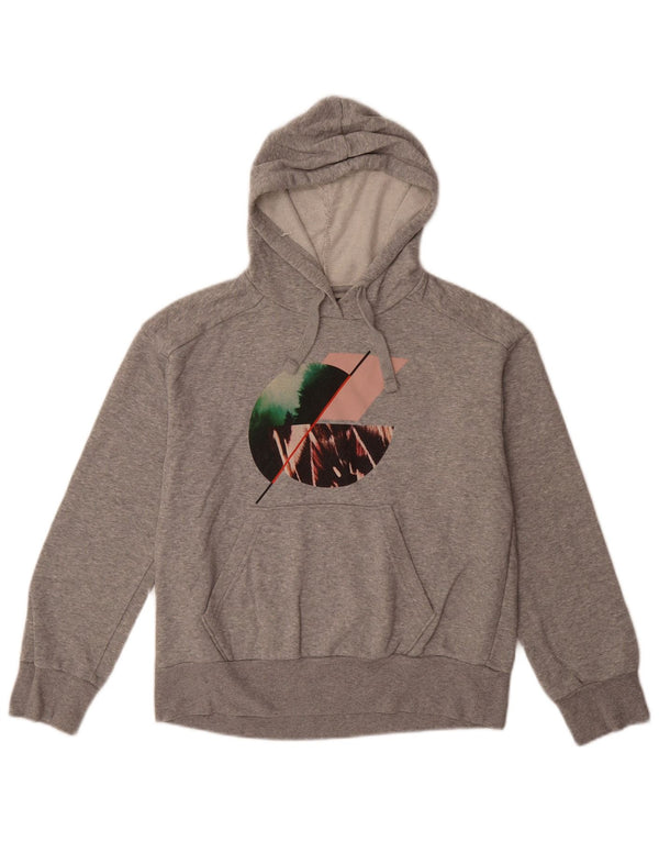 PRANA Pulover supradimensionat pentru femei cu glugă cu grafică UK 6 XS gri