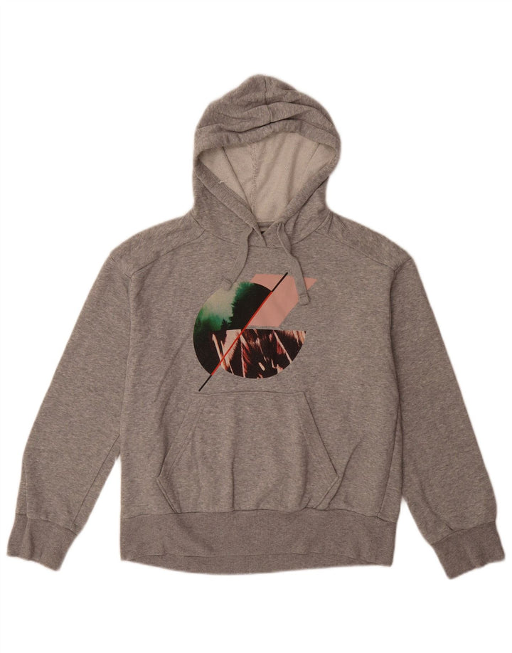 PRANA Pulover supradimensionat pentru femei cu glugă cu grafică UK 6 XS gri