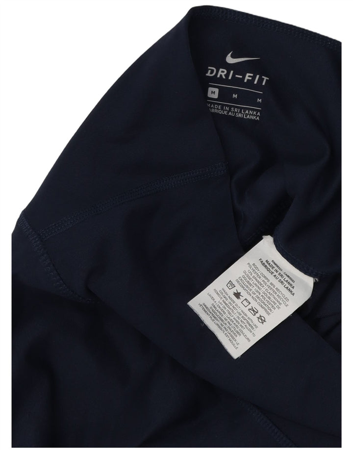 Leggings Dri Fit NIKE pentru femei UK 12 Poliester mediu albastru bleumarin