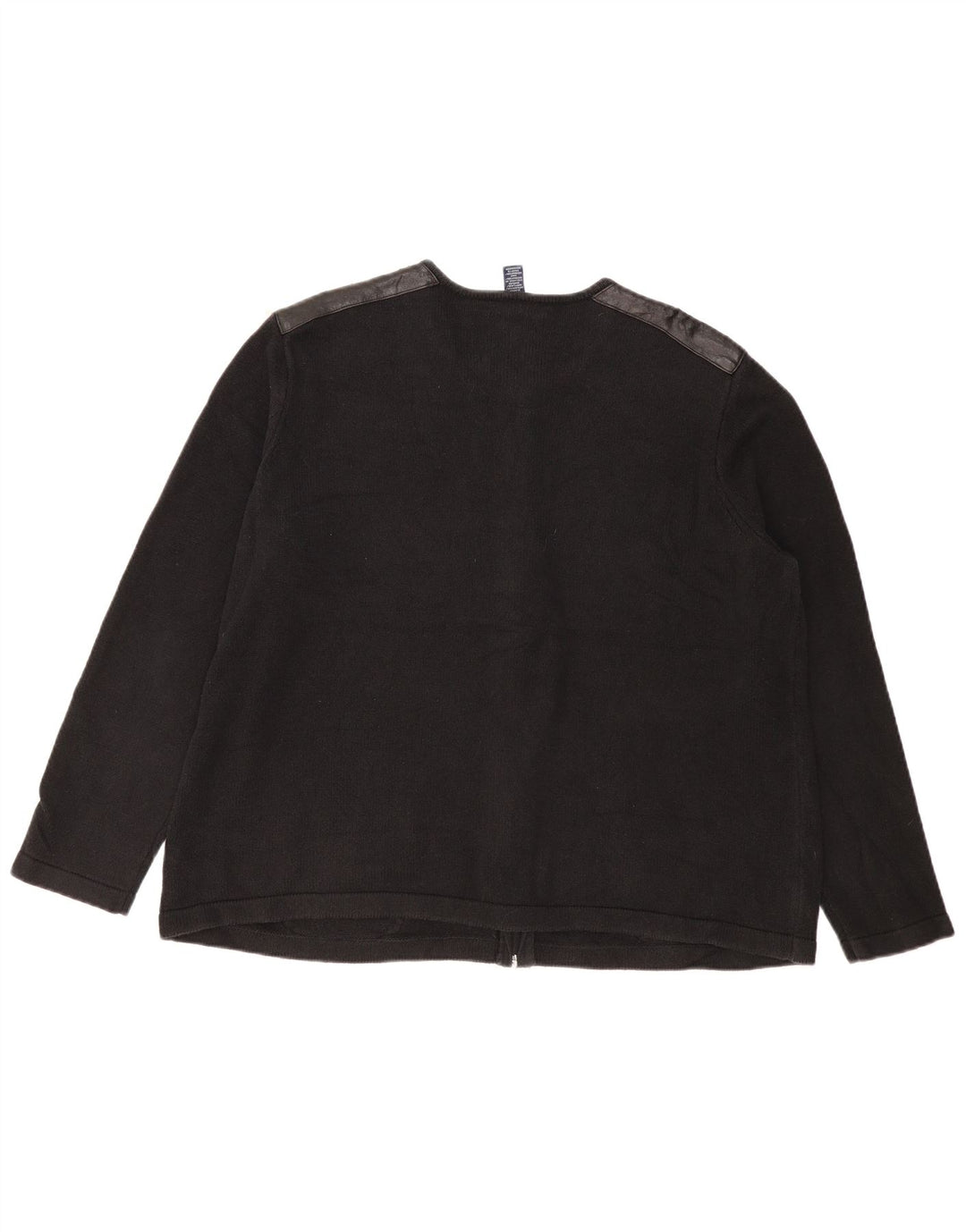 Pulover cardigan CHAPS pentru femei UK 22 3XL bumbac negru