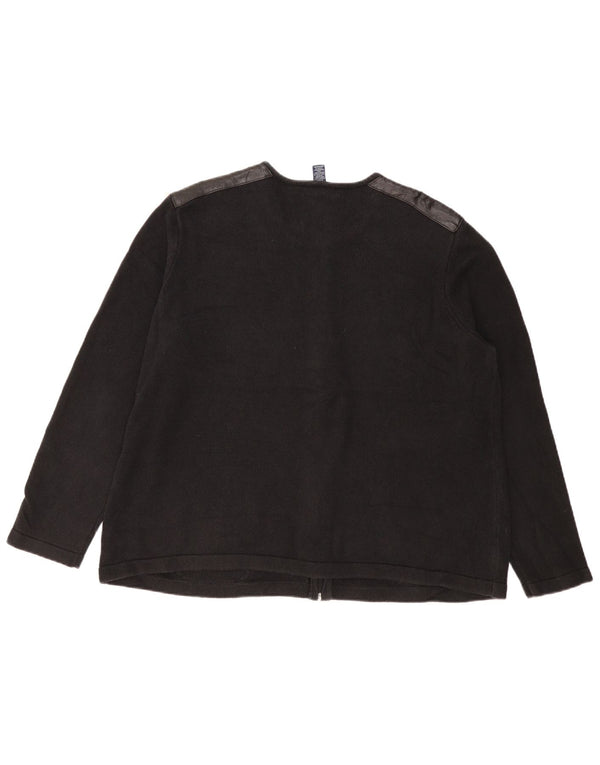 Pulover cardigan CHAPS pentru femei UK 22 3XL bumbac negru