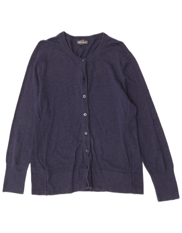Pulover cardigan pentru femei Eddie Bauer, cu ajustare normală, UK 14, mare, bleumarin