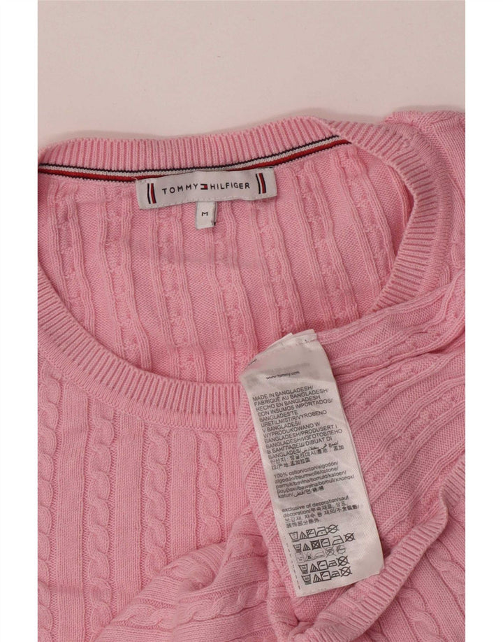 Pulover Tommy Hilfiger pentru bărbați, cu gât de barcă, bumbac roz mediu