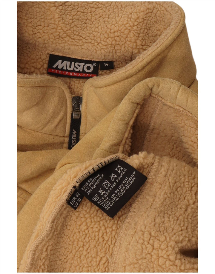 Musto pentru femei Sherpa Gilet UK 14 Large Beige Poliester