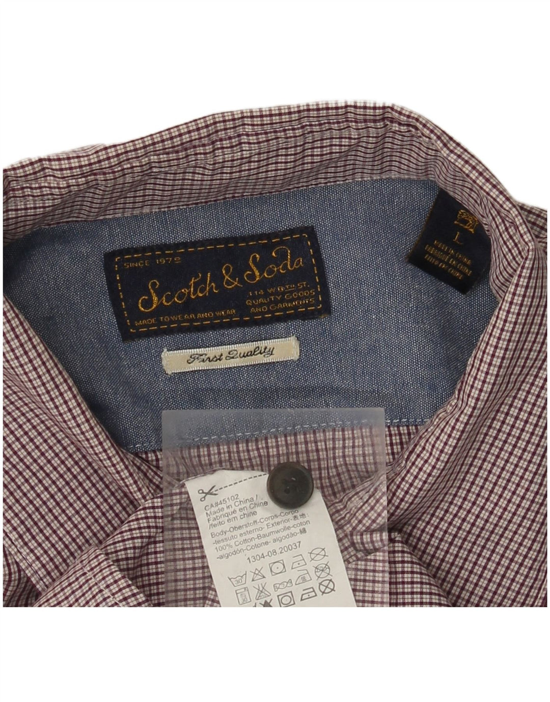 Cămașă pentru bărbați SCOTCH & SODA, bumbac mare cu carouri