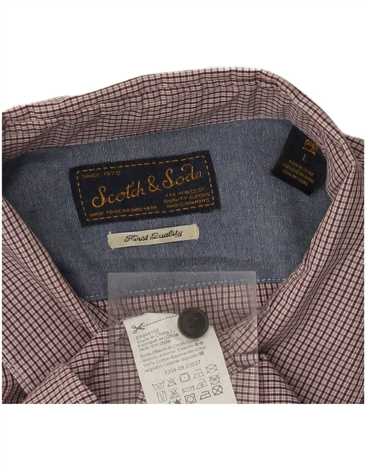 Cămașă pentru bărbați SCOTCH & SODA, bumbac mare cu carouri