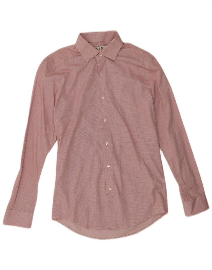 Cămașă Slim Fit Reiss pentru bărbați, din bumbac roșu Gingham