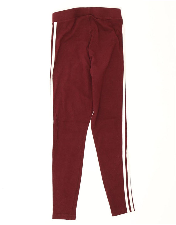 Leggings pentru femei Adidas UK 10 Small Burgundy Bumbac