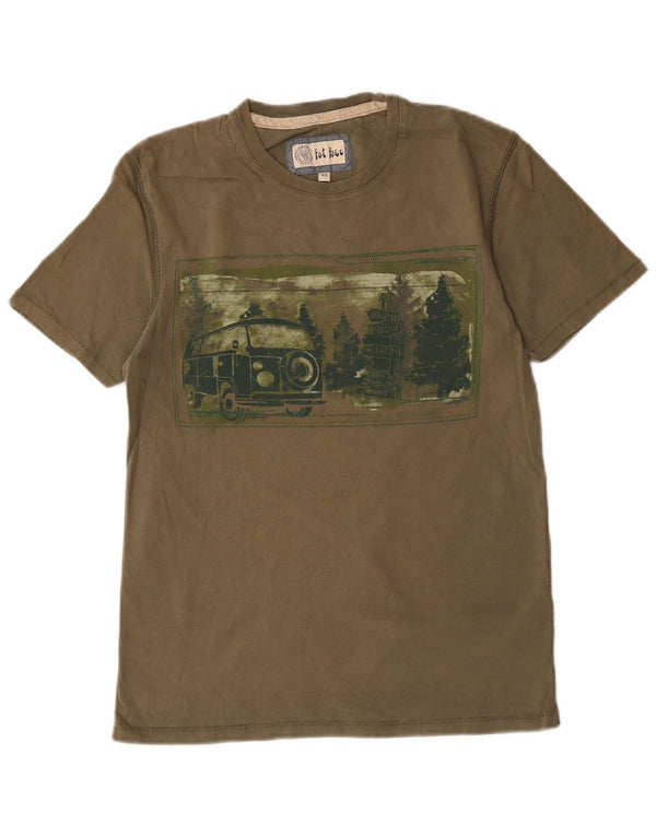 Tricou grafic pentru bărbați Fat Face Top XS Kaki Bumbac
