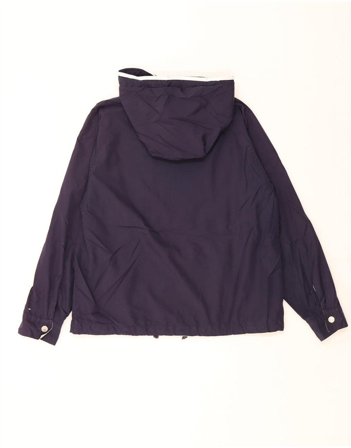 EDDIE BAUER Jachetă de ploaie cu glugă pentru femei UK 14 Poliester mediu albastru bleumarin