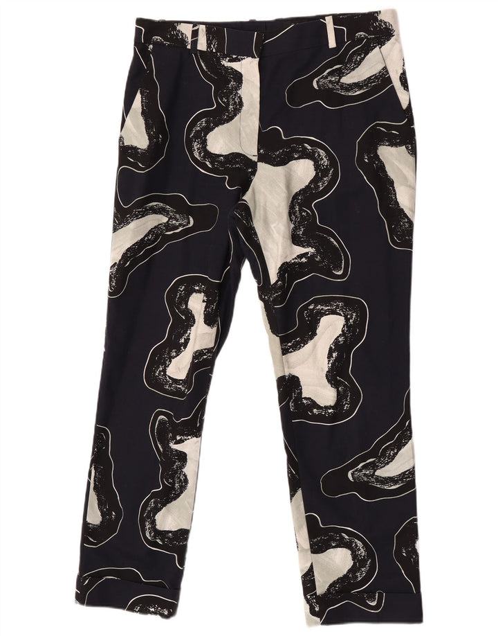 Pantaloni chino cu model abstract pentru femei Cos EU 40 Medium L34 L28 Bleumarin