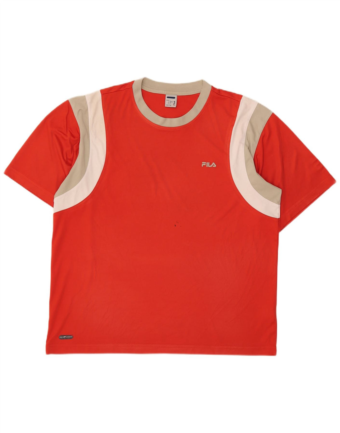 Tricou Fila pentru bărbați Top IT 52/54 mare, roșu, poliester color bloc