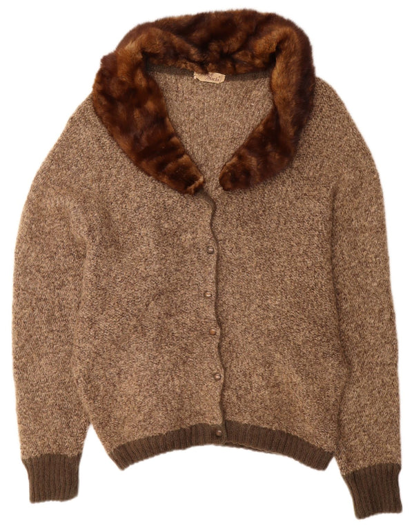 Pulover cardigan pentru femei VINTAGE UK 18 XL maro