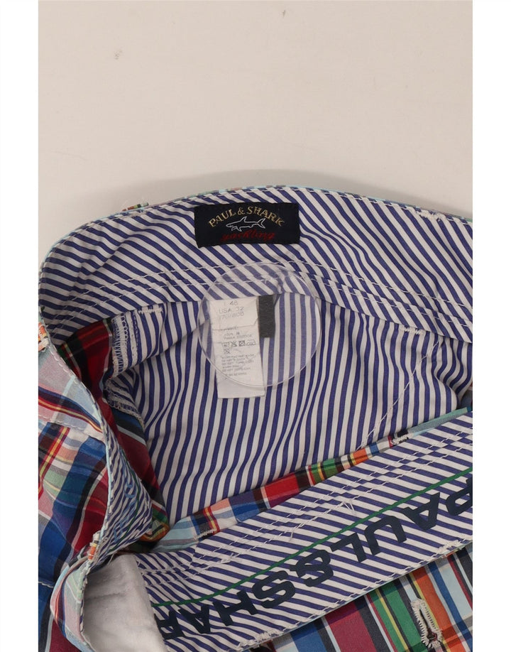 Pantaloni scurți chino pentru bărbați Paul & Shark IT 48 Medium W32 Bumbac cu carouri multicolore