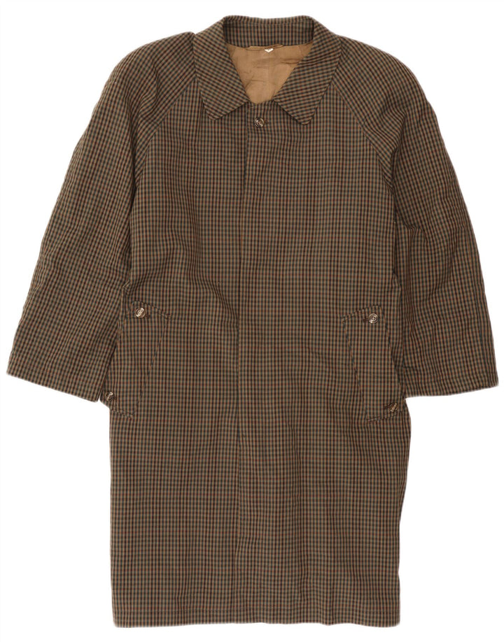 Pardesiu vintage pentru femei UK 18 XL maro vichy