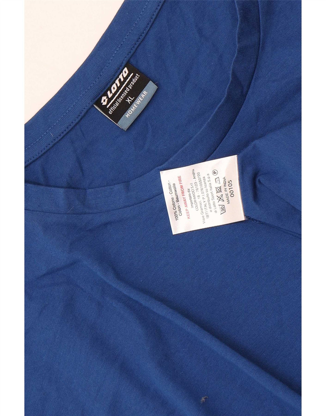 Tricou Bărbați Lotto Top XL Bumbac Albastru