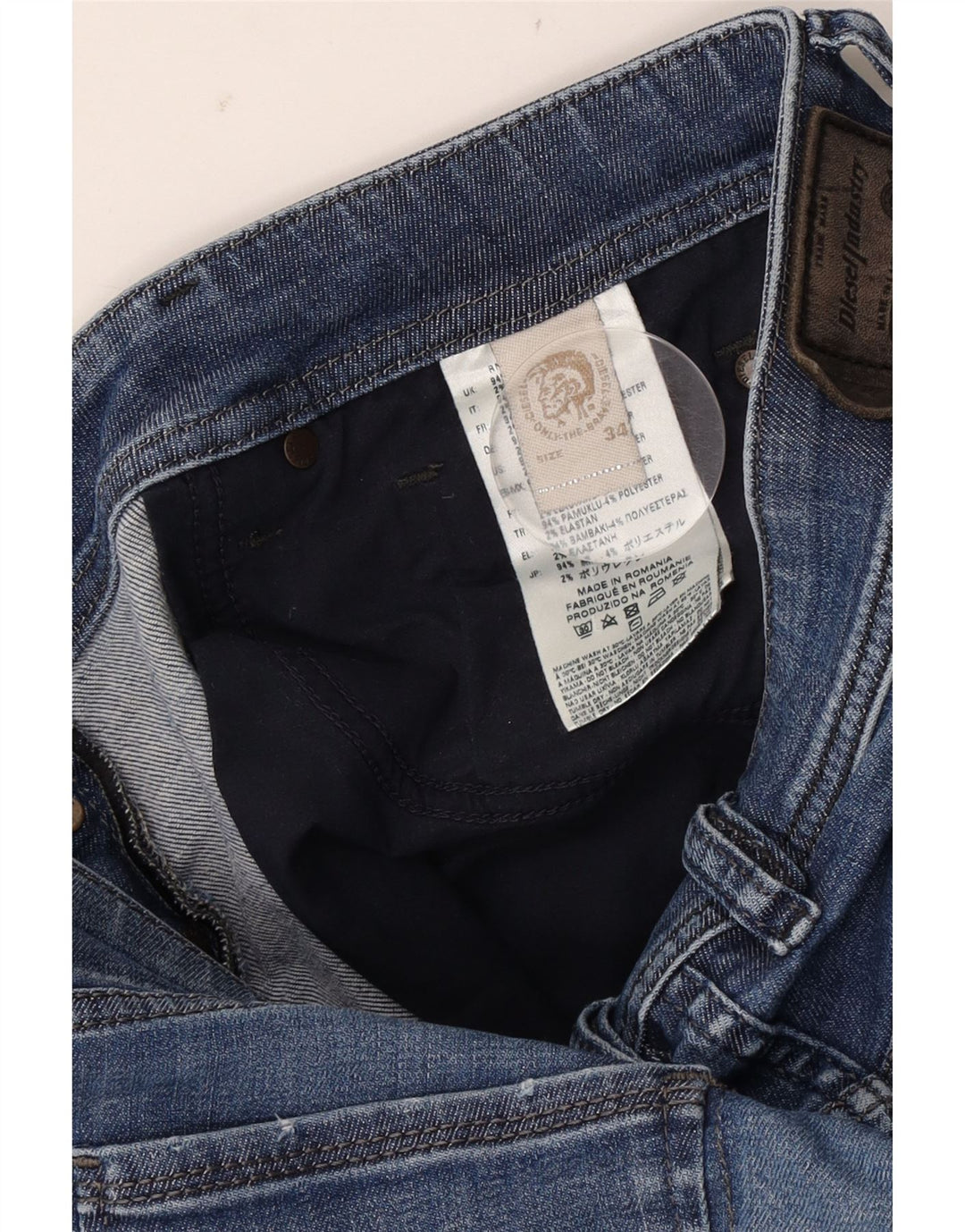 Blugi pentru bărbați Diesel Thanaz Slim W34 L30 Bumbac albastru