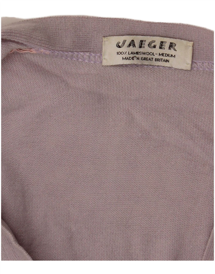 Pulover cardigan pentru femei Jaeger UK 14 Medium Purple Lambswool