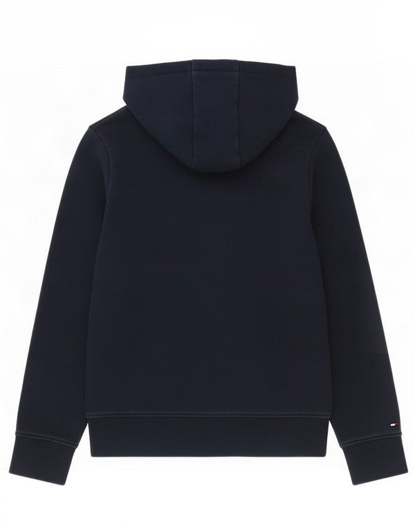 Pulover cu capotă cu grafic Tommy Hilfiger pentru băieți 9-10 ani, bumbac, albastru bleumarin