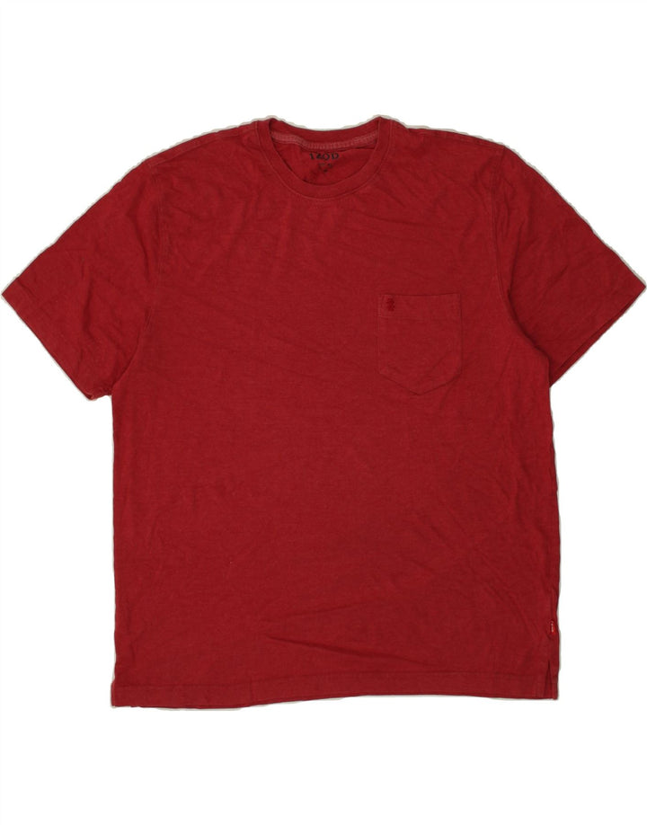 IZOD Mens T-Shirt Top Medium Red Cotton Vintage Izod and Second-Hand Izod from Messina Hembry 