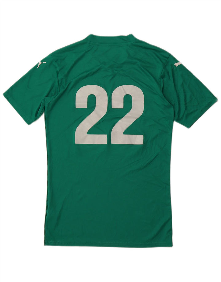 Tricou grafic PUMA pentru bărbați Top mic verde poliester geometric