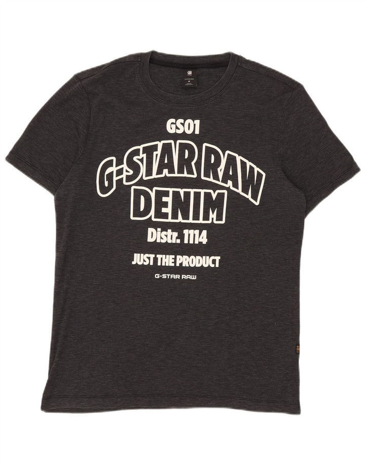Tricou grafic pentru bărbați G-Star Top mediu negru bumbac cu pete
