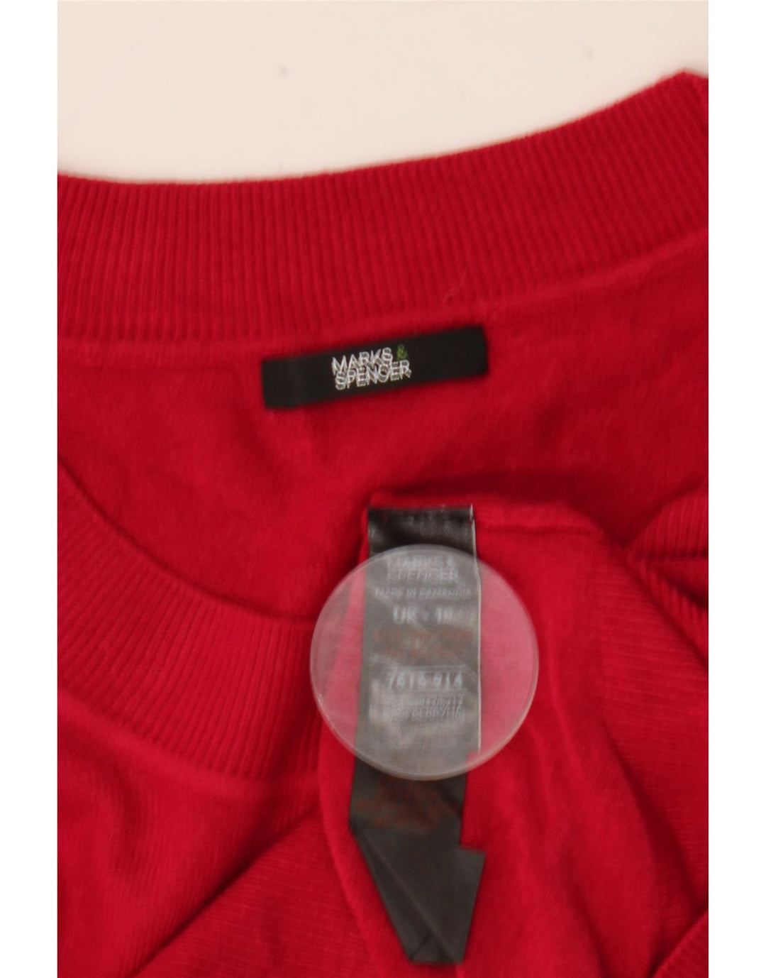 MARKS & SPENCER Pulover cardigan crop pentru femei UK 10 mic roz acrilic