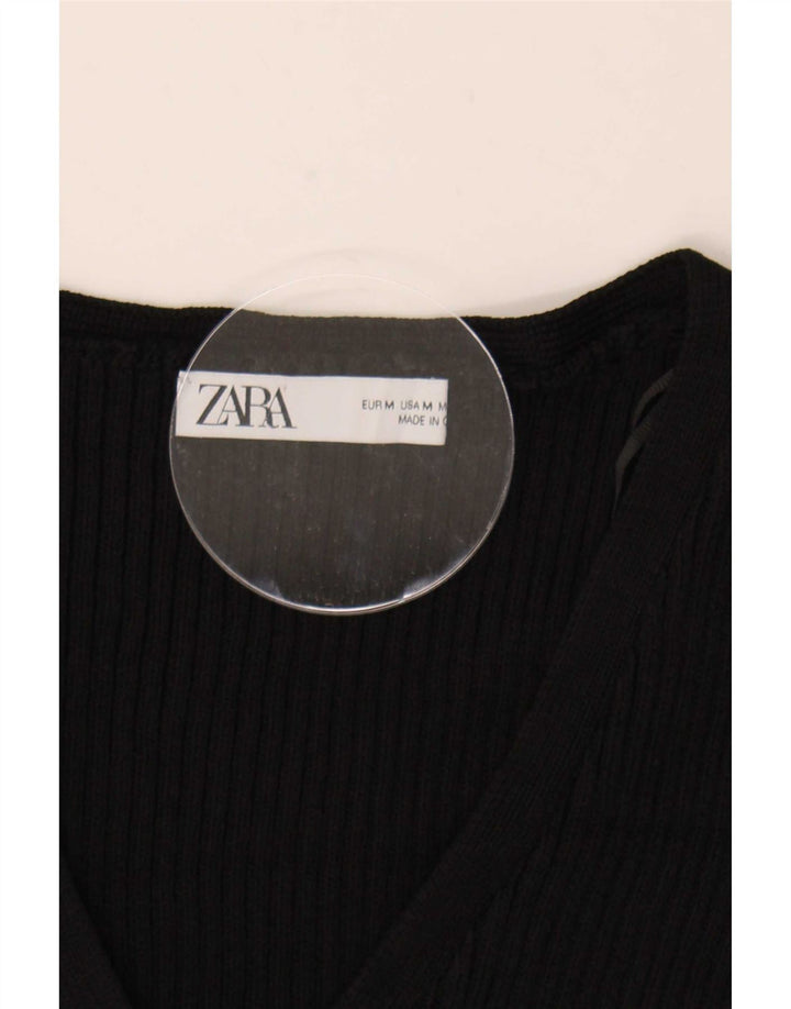 Pulover cardigan pentru femei Zara UK 12 Medium Negru