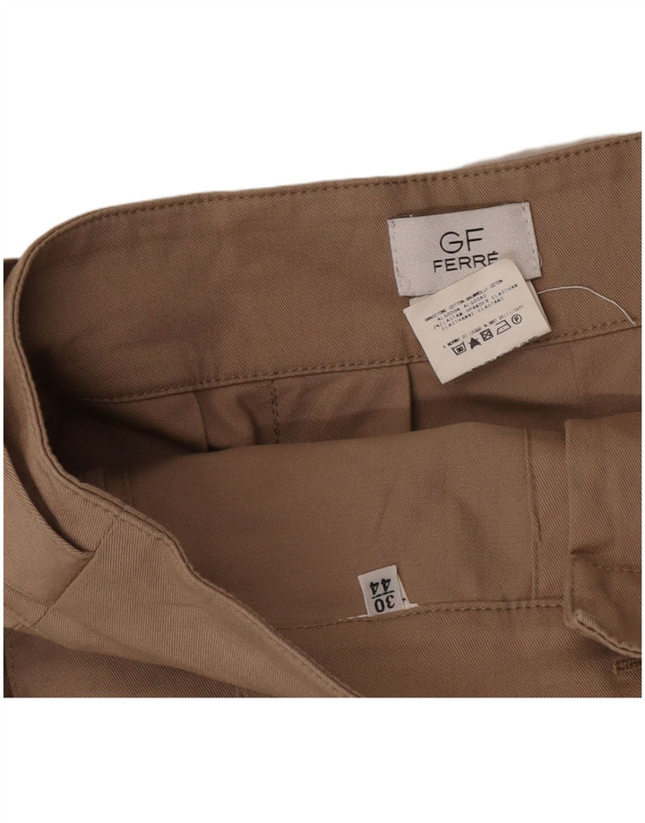 Fustă A-Line Femei GF Ferre IT 44 Medium W30 Bej Bumbac