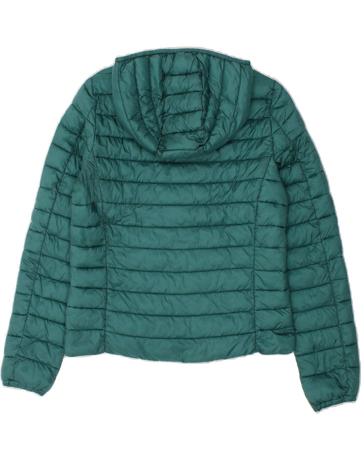 MARELLA Womens EMME Hooded Padded Jacket UK 14 Medium   Green Polyester Vintage Marella and Second-Hand Marella from Messina Hembry 
