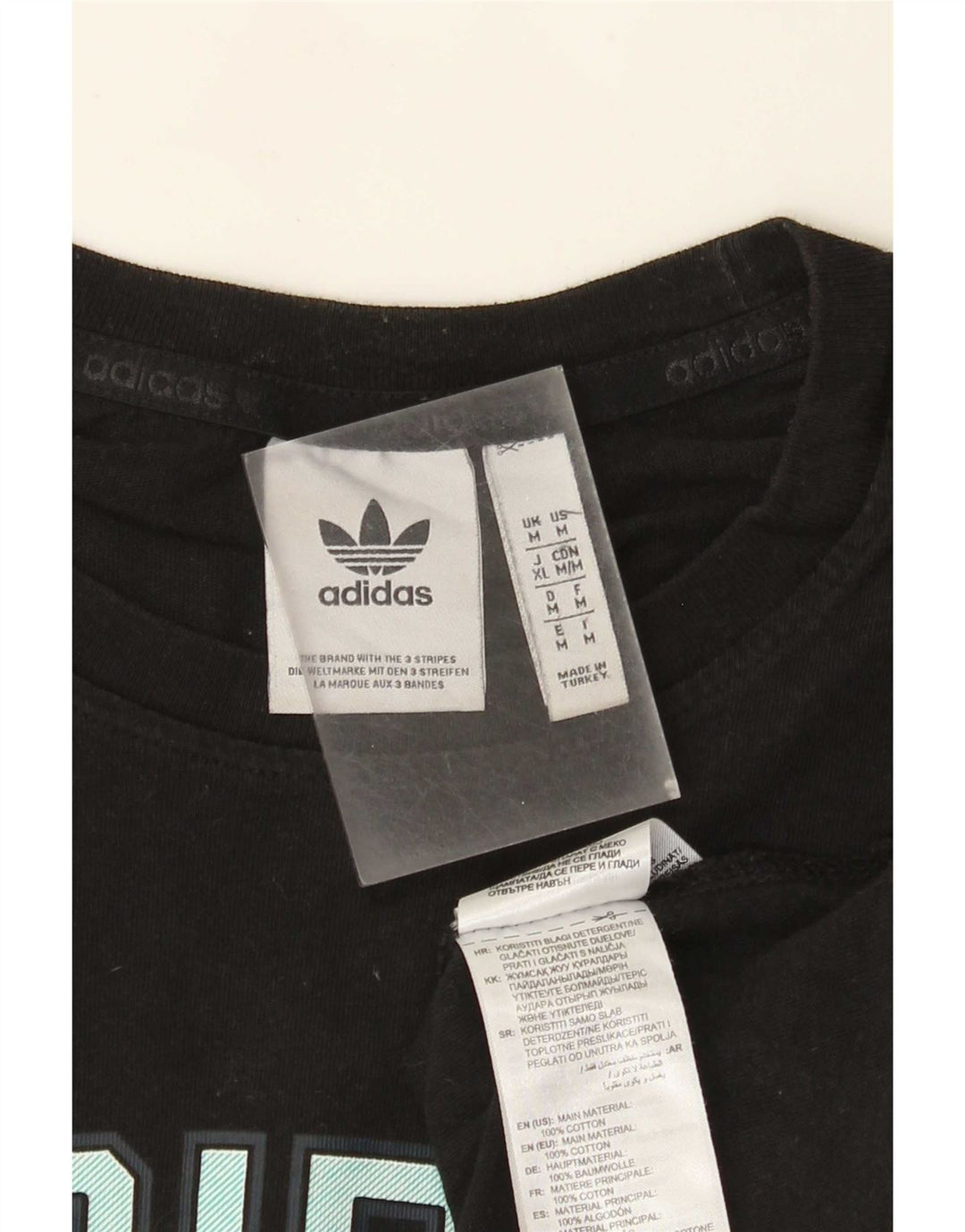 Tricou grafic Adidas pentru bărbați Top mediu negru bumbac