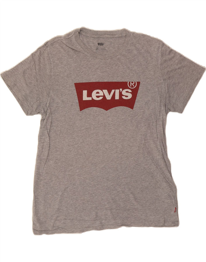 LEVI'S Mens Graphic T-Shirt Top Small Grey Vintage Levi's and Second-Hand Levi's from Messina Hembry 
