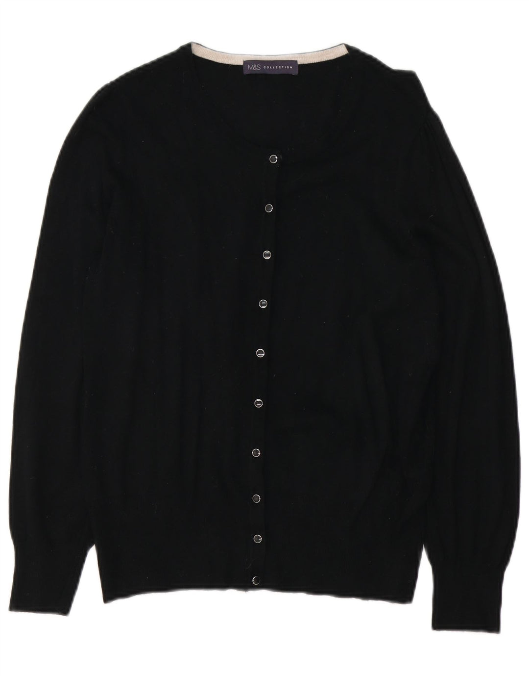 Pulover cardigan pentru femei Marks & Spencer UK 12 Medium Black Viscose