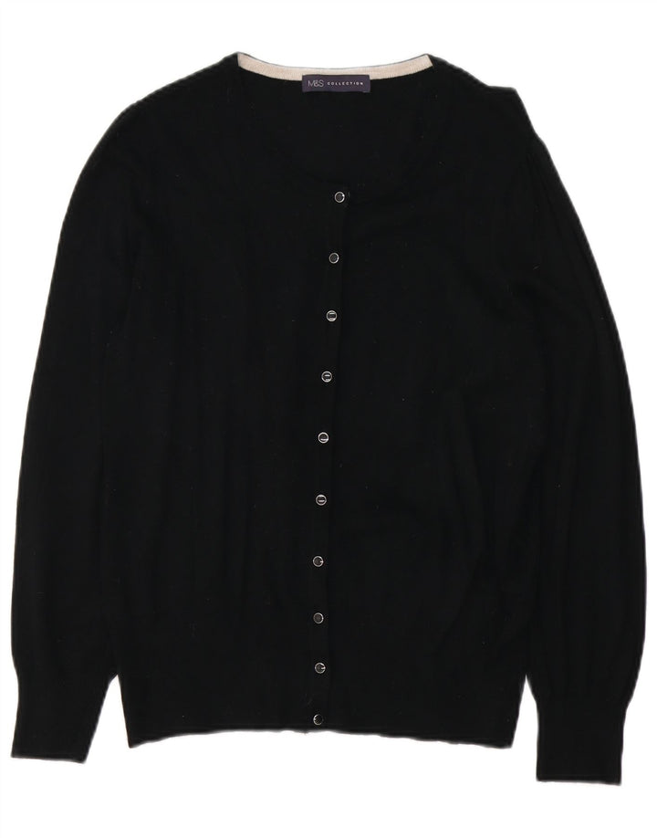 Pulover cardigan pentru femei Marks & Spencer UK 12 Medium Black Viscose