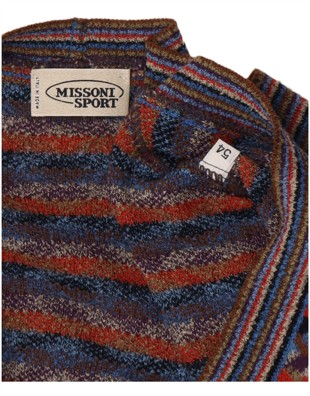 Pulover cardigan pentru bărbați MISSONI IT 54 XL Designer geometric multicolor