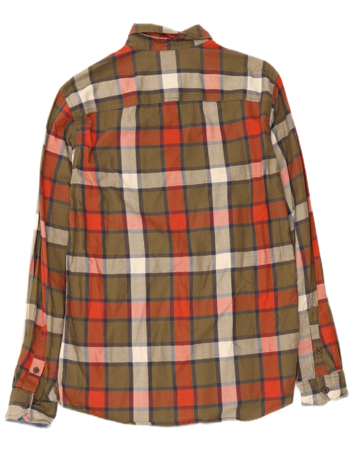 Cămașă de flanel Jack & Jones pentru bărbați, bumbac caros, kaki mediu