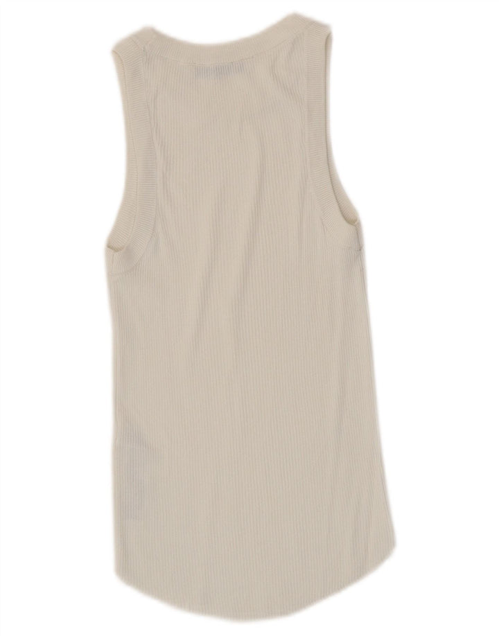 Vest Vest Top Femei Zara UK 8 Small White Viscose