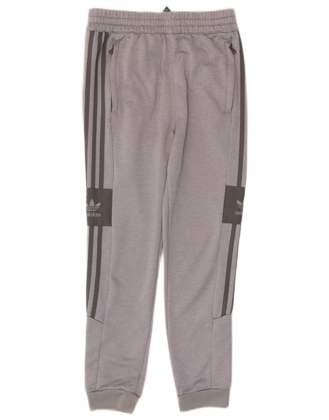 Pantaloni de trening ADIDAS pentru băieți Joggeri 11-12 ani, gri, bloc de culoare