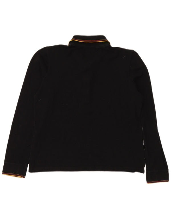 Tricou polo Lacoste cu mânecă lungă pentru femei Mărimea 42 Bumbac negru mare