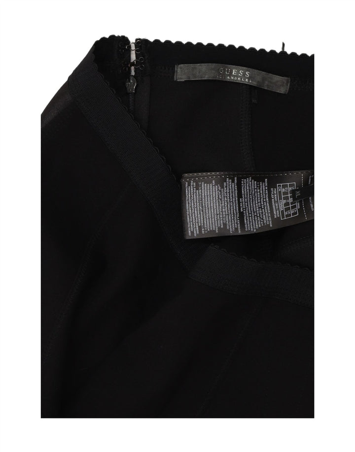 Fusta creion pentru femei GUESS UK 16 Large W36 Negru Colorblock Viscoza