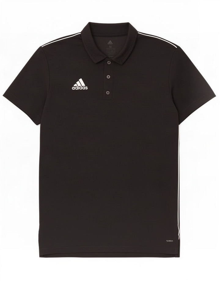 Tricou polo Adidas Climalite pentru bărbați, poliester mediu negru