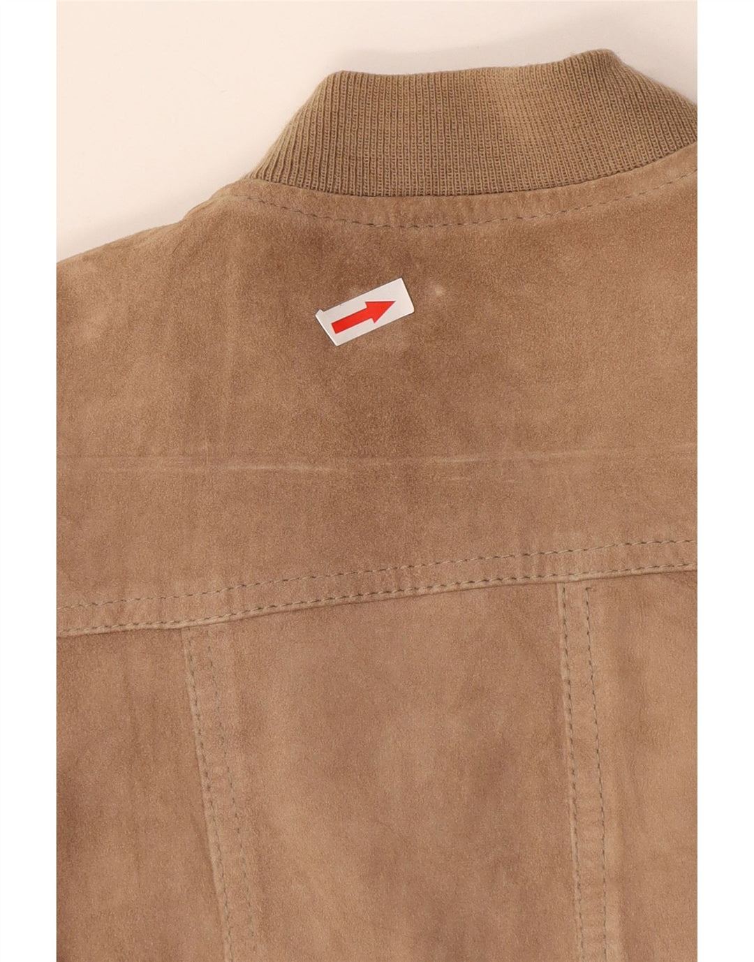 Bomber Vintage de damă din piele intoarsa IT 42 Medium Beige Piele