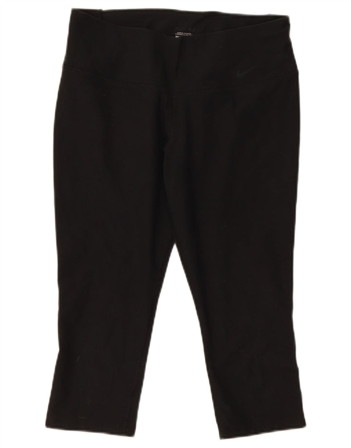Leggings Capri Nike pentru femei UK 14 Poliester mediu negru